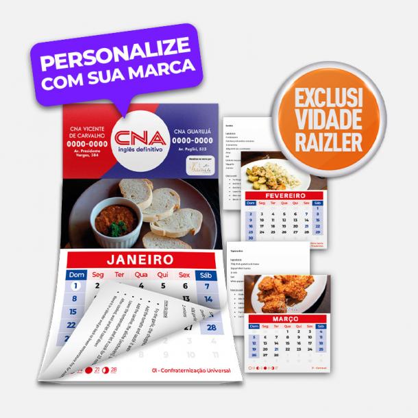 Ímã Bloco Calendário com Receitas