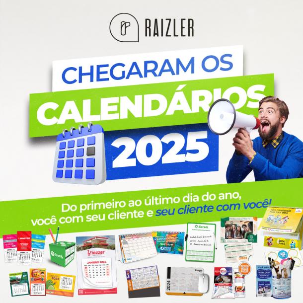 Calendários 2025 | banner