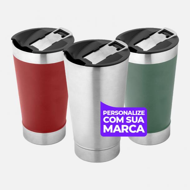 Copo térmico de viagem em aço inox